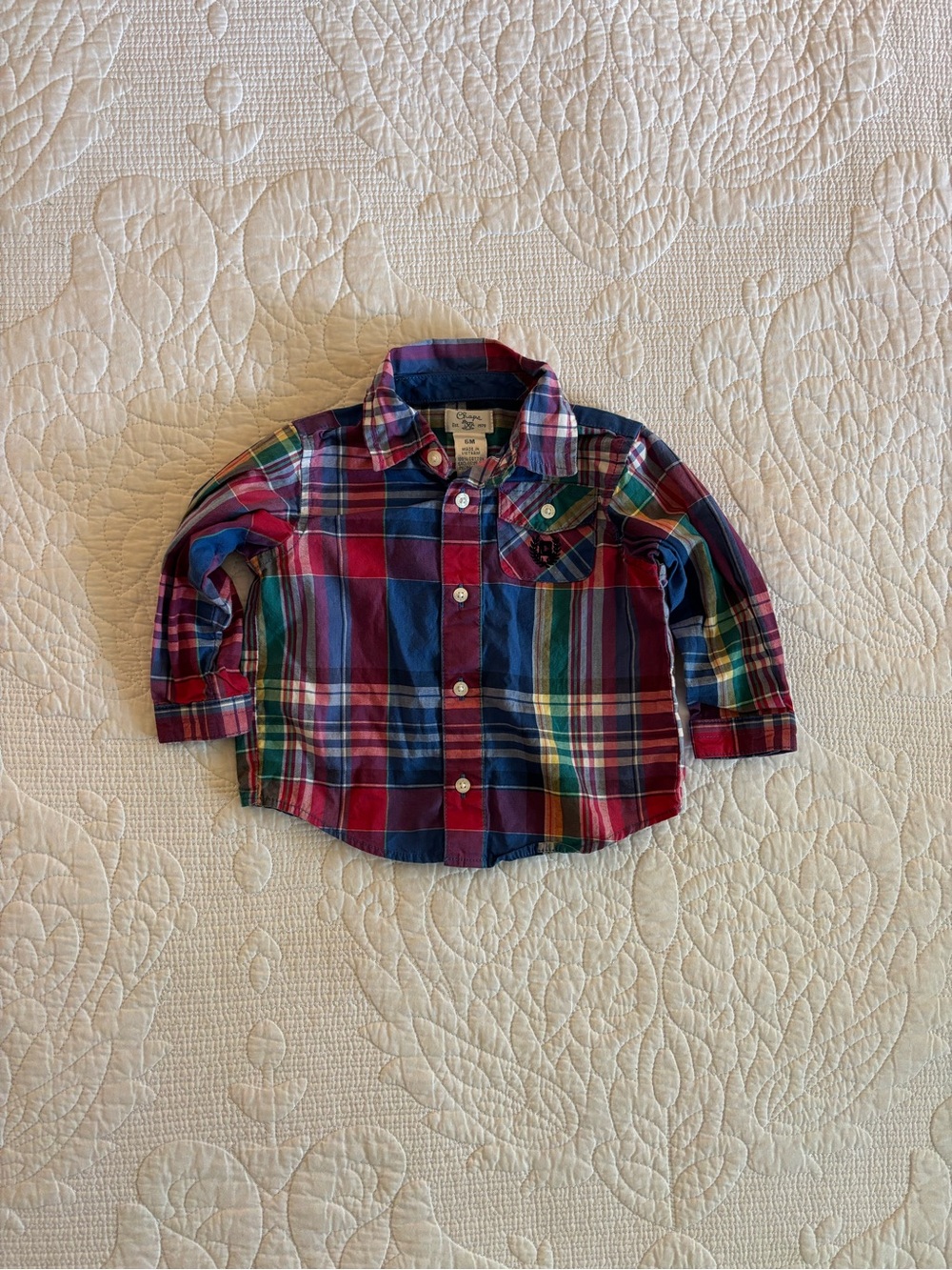 Vintage Chaps Plaid Button-Up Shirt for Kids - Multicolor